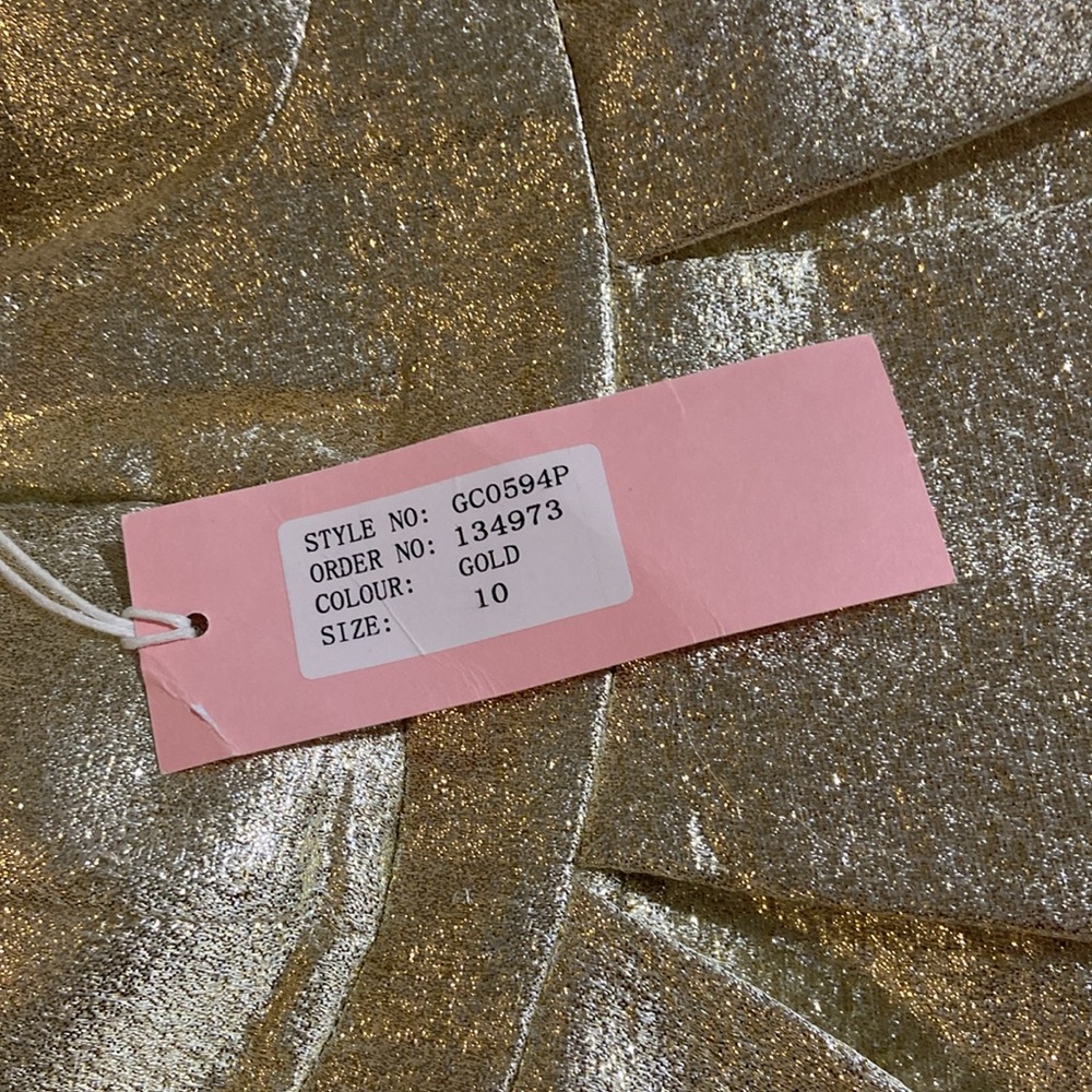 ASOS Metallic Gold Babydoll Dress - Picture 4 of 4